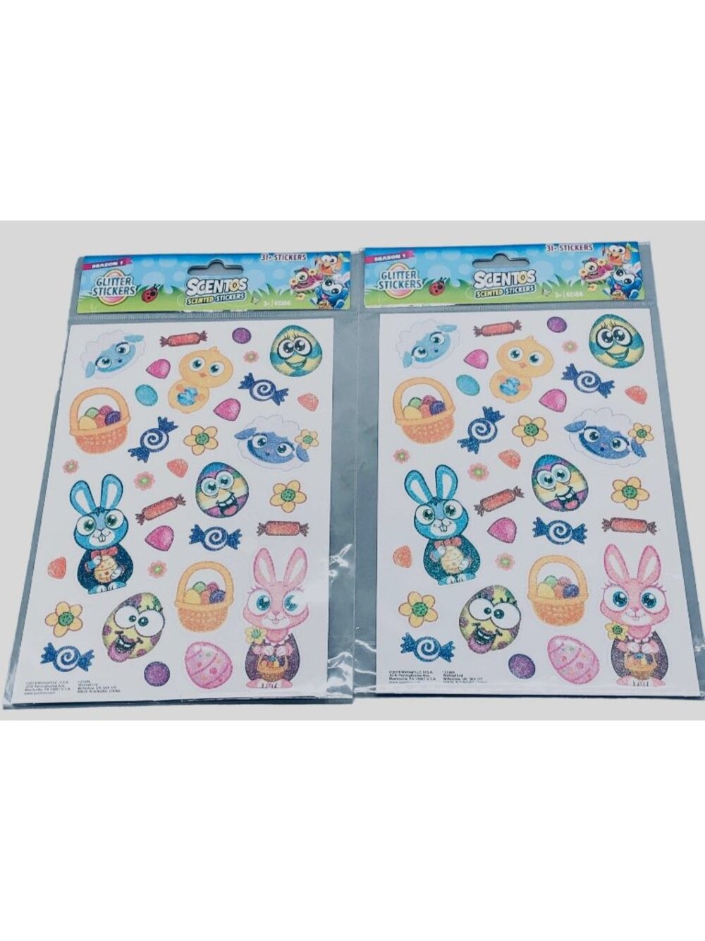 Easter stickers Scentos scented stickers set of 2 glitter season 1 #31 READ new